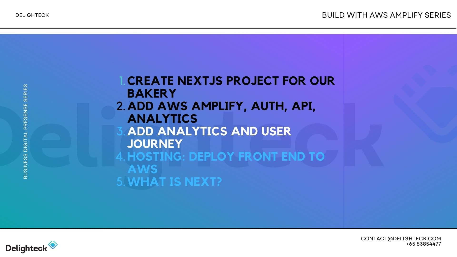 Add Analytics to our Bakery Web App.